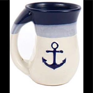 Natural glaze anchor cozy mug